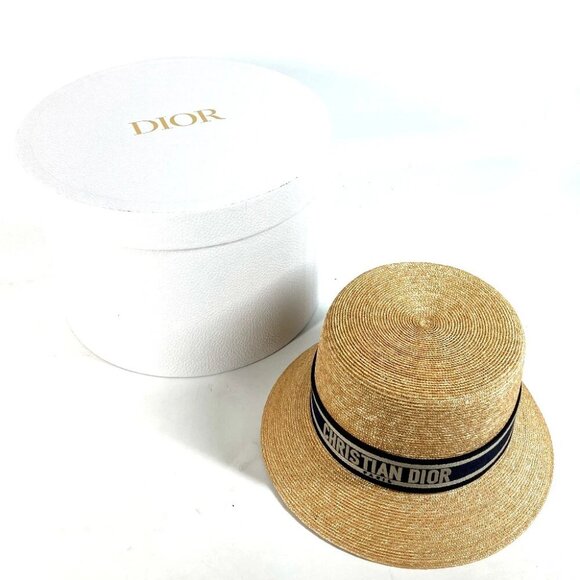Dior 11DRT952G180 DIORESORT hat Straw hat straw hat hat Beige/Navy main image 6